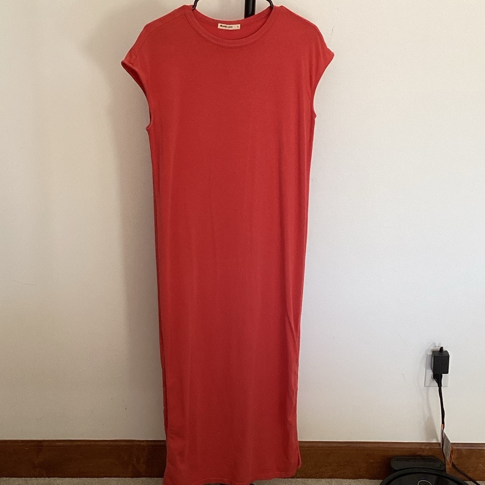 Marine Layer Coral Midi Dress small - Picture 2 of 6